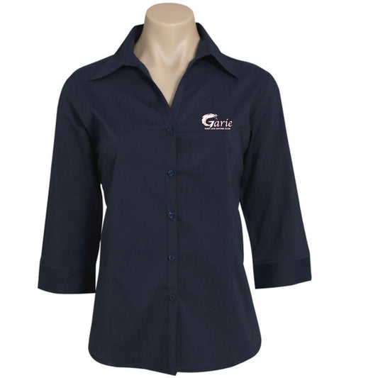 Garie SLSC Ladies Navy Metro Shirt – ¾ Sleeve